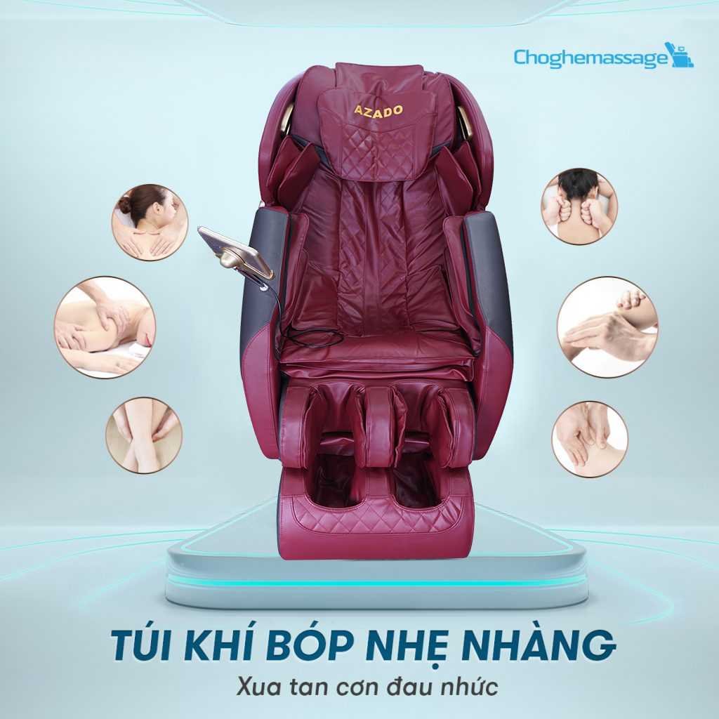 Ghế massage cao cấp A28 Pro có hệ thống túi khí bóp nhẹ nhàng