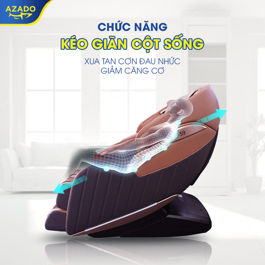 Ghế massage cao cấp CG-59 có chế độ kéo giãn cột sống