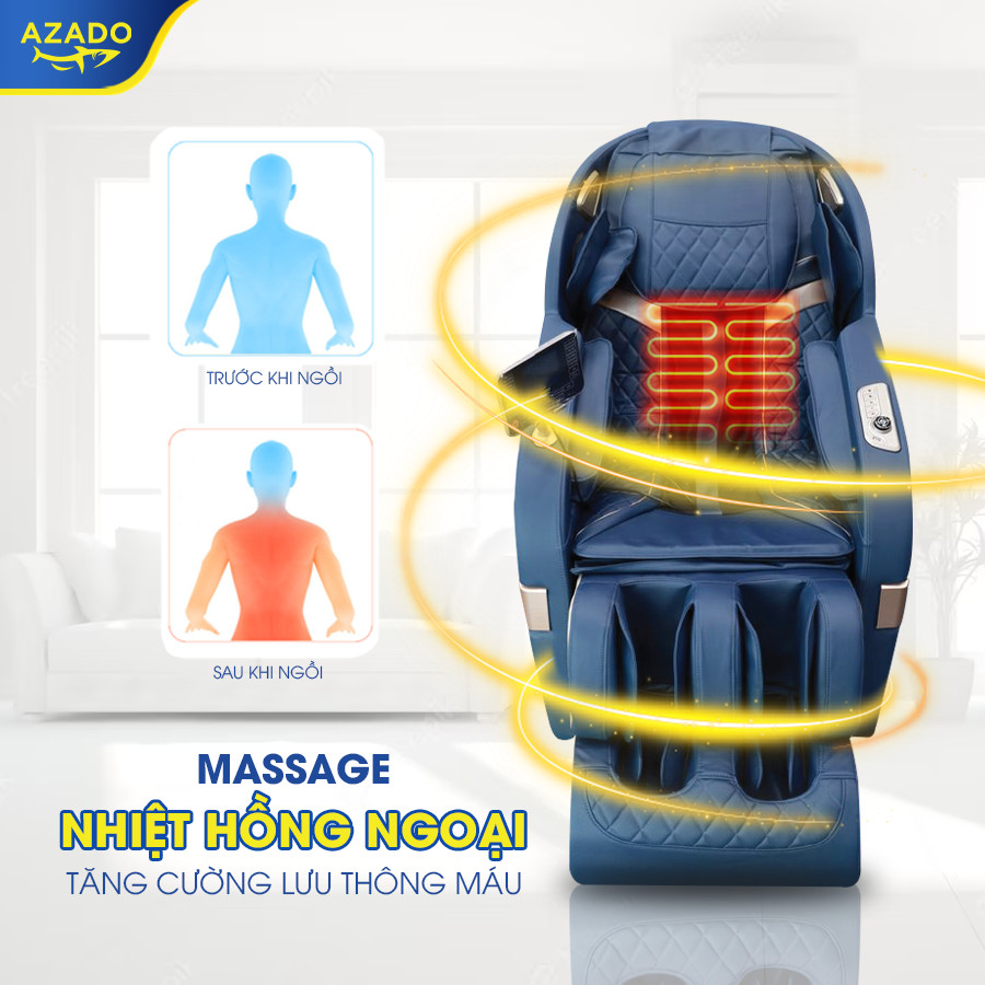 ghế massage cao cấp A300 massage bằng nhiệt hồng ngoại hiện đại