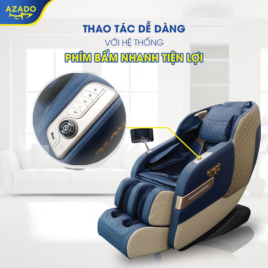 ghế massage cao cấp A300 có bộ điều khiển dễ dàng bằng phím tắt thông minh