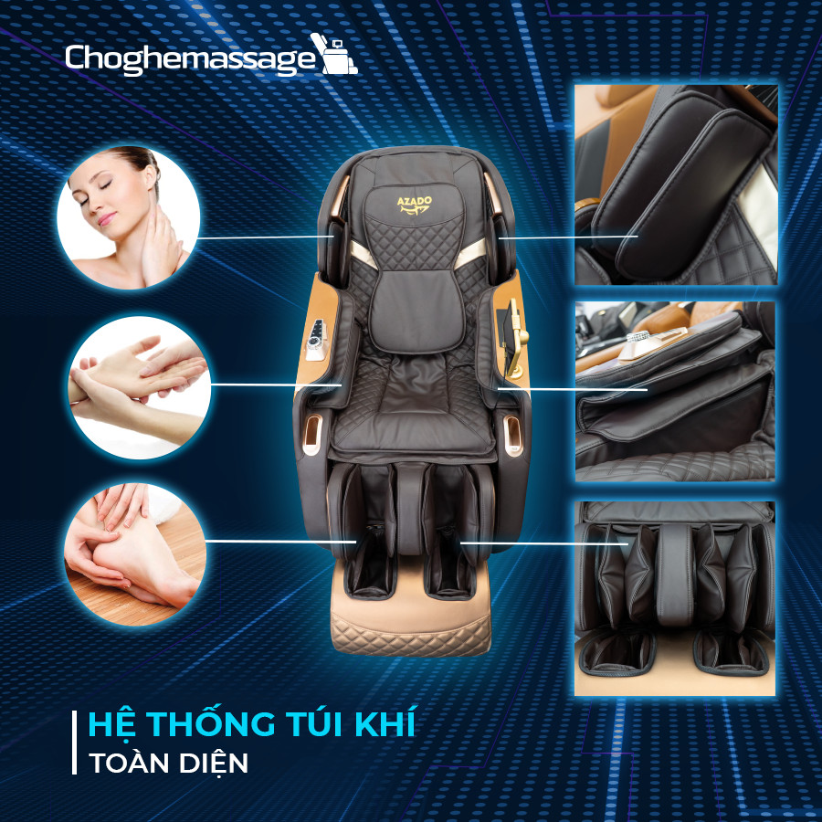 Ghế massage A550 có hệ thống túi khí massage toàn thân