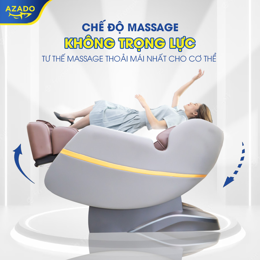 ghế massage cao cấp Azado có chế độ không trọng lực giúp cơ thể được thư giãn