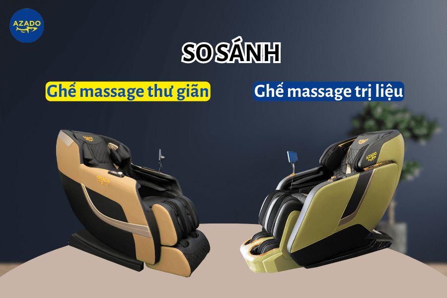 So sánh ghế massage trị liệu và ghế massage thư giãn