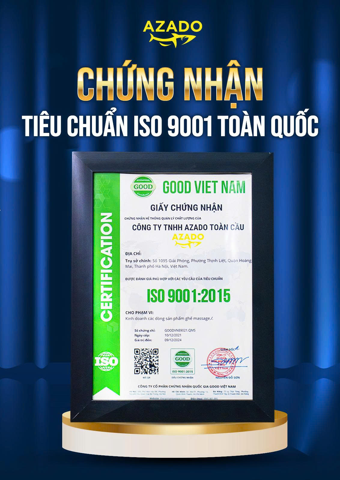 Chứng nhận ISO 9001:2015