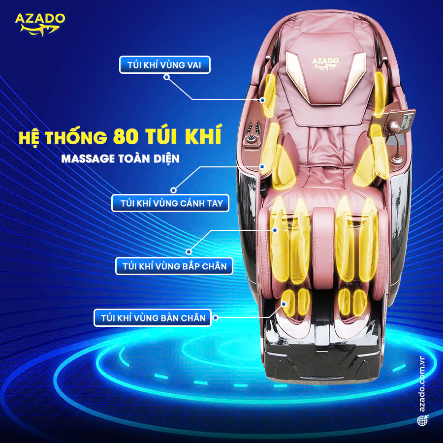Gần 80 túi khí ôm trọn cơ thể - Massage toàn diện