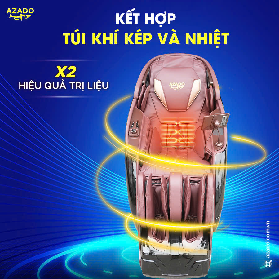 Kết hợp túi khí kép và nhiệt – X2 hiệu quả trị liệu