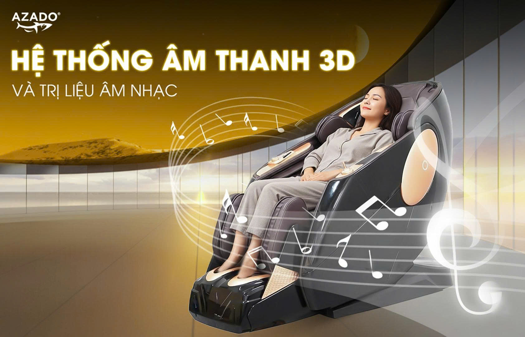 he thong am thanh 3d tren ghe massage