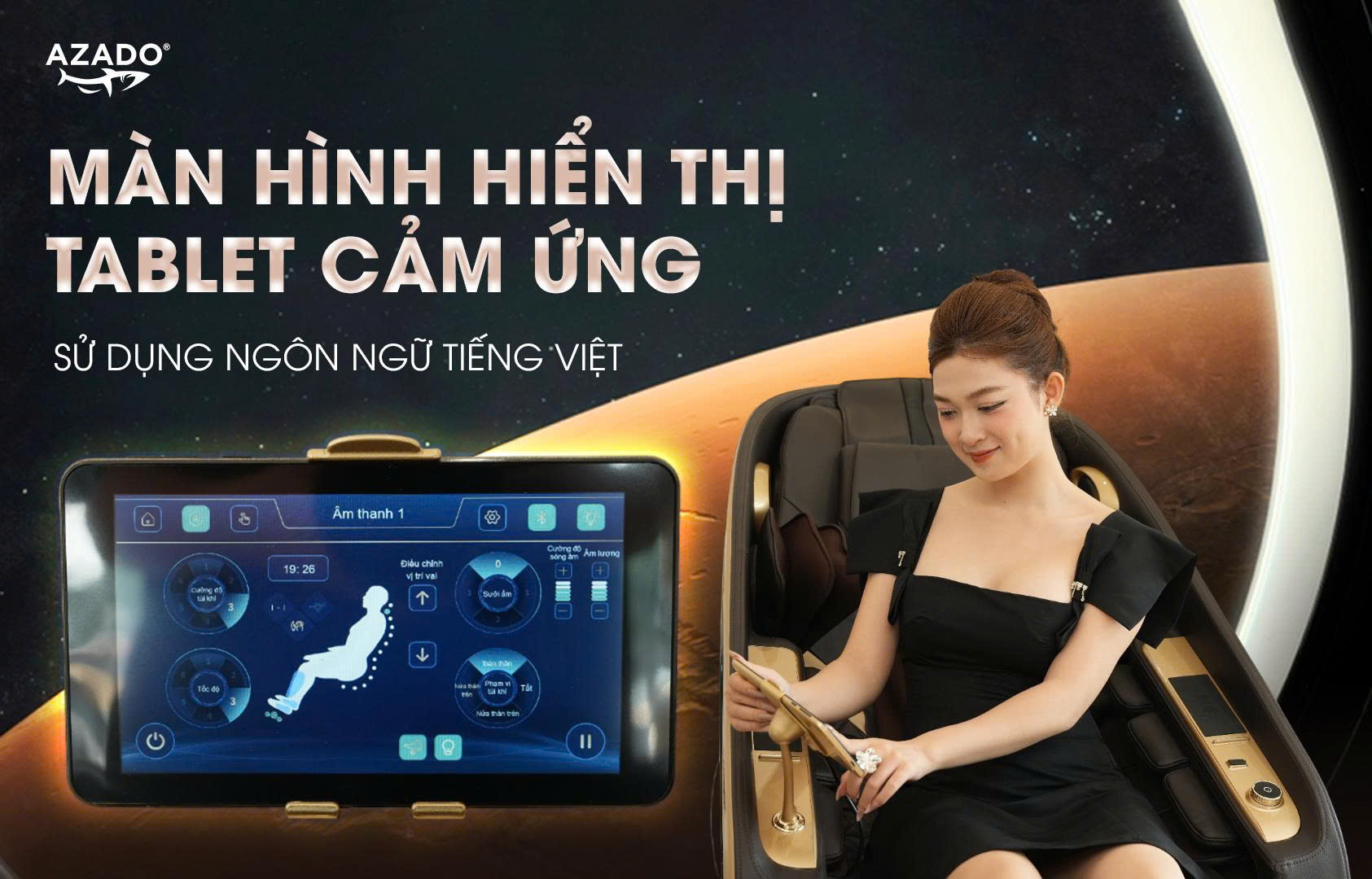 man hinh dieu khien ghe massage