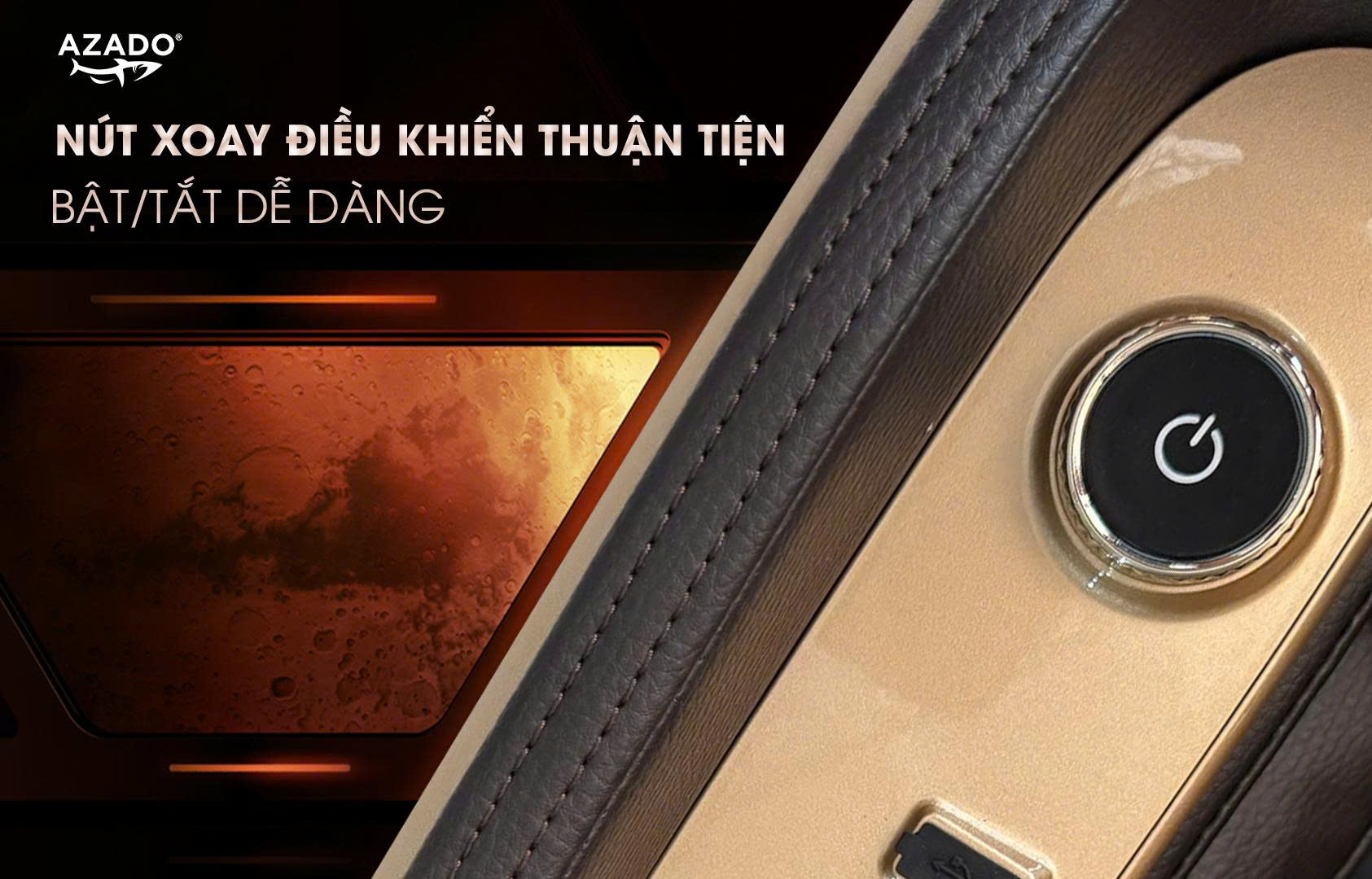 nut xoay dieu khien ghe massage