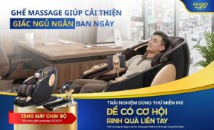 ghe massage giup cai thien giac ngu ngan ban ngay
