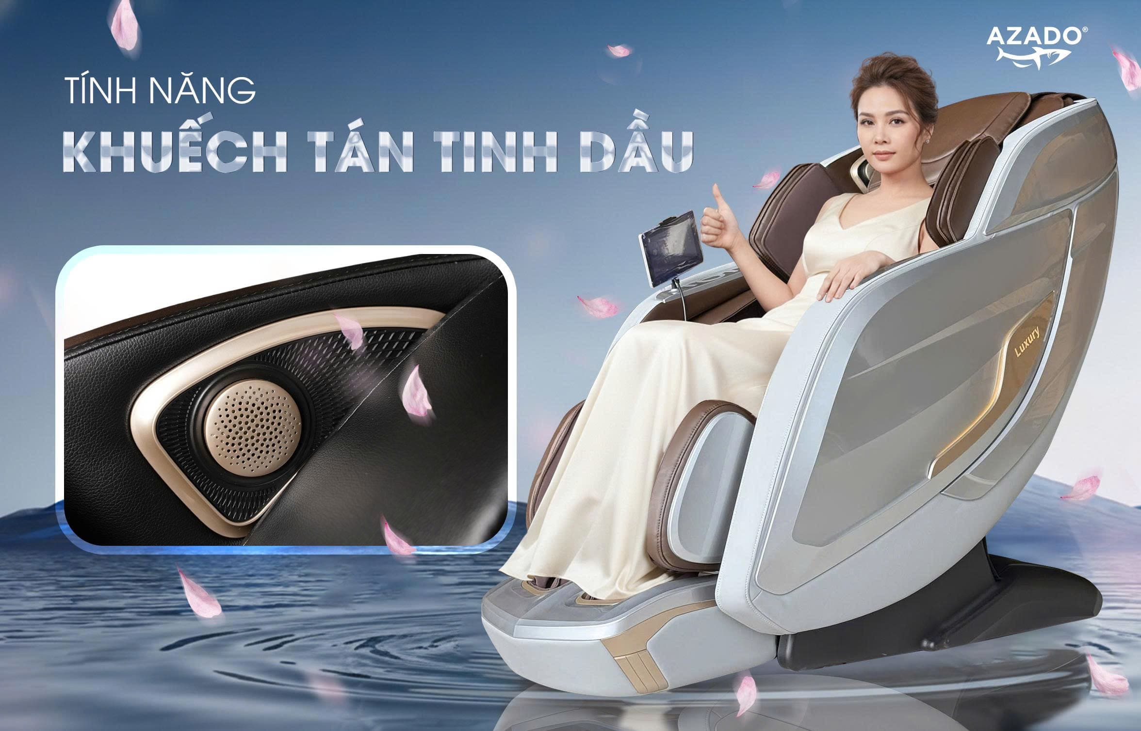he thong khuech tan tinh dau tren ghe massage ta375